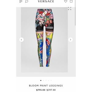 Versace bloom print leggings